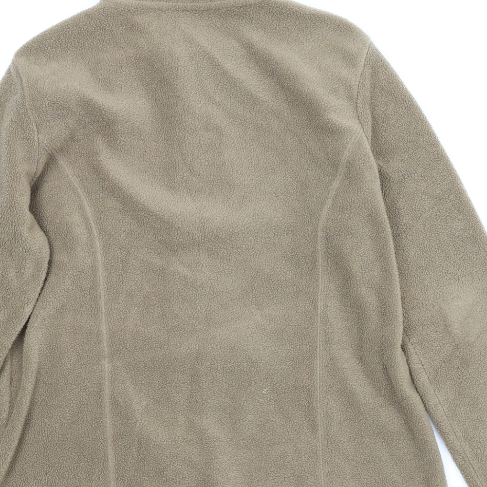 Karen Scott Womens Brown  Fleece Jacket  Size M