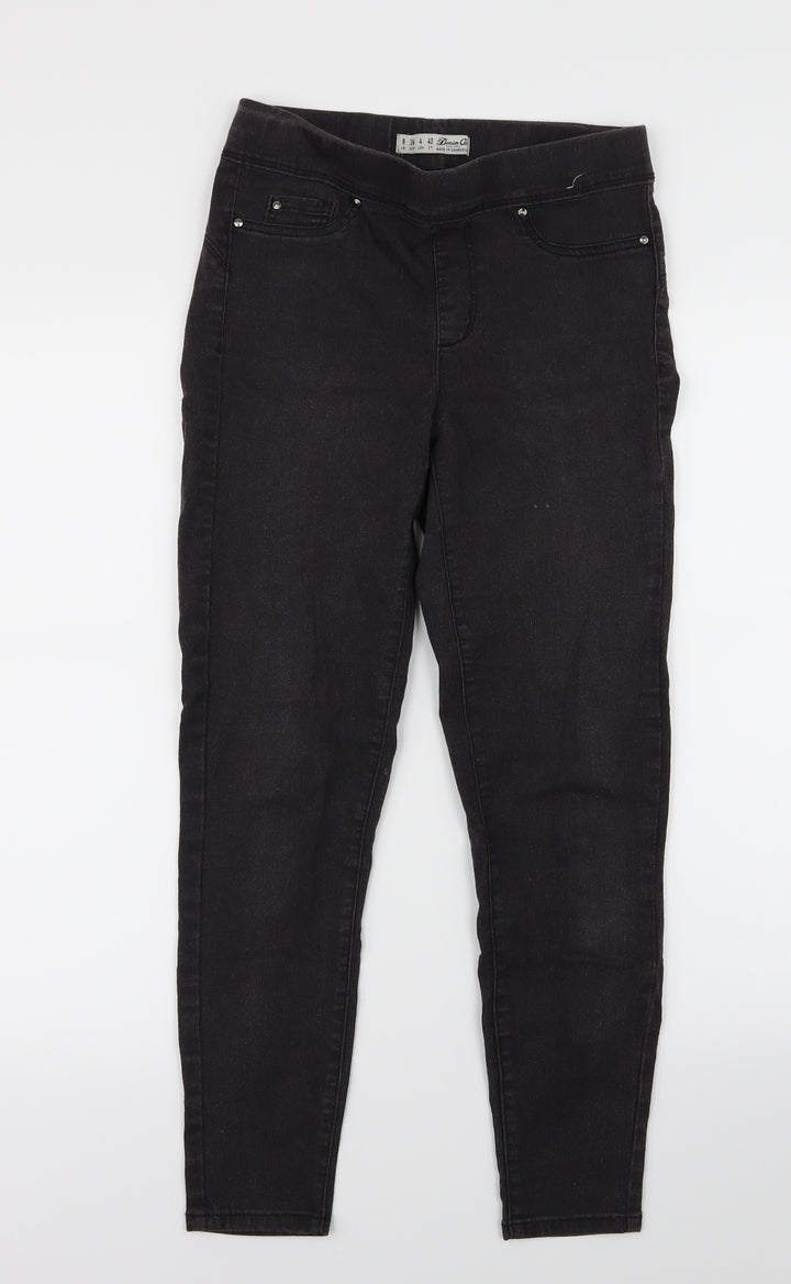 Denim Co. Womens Black Denim Jegging Jeans Size 8 L25 in