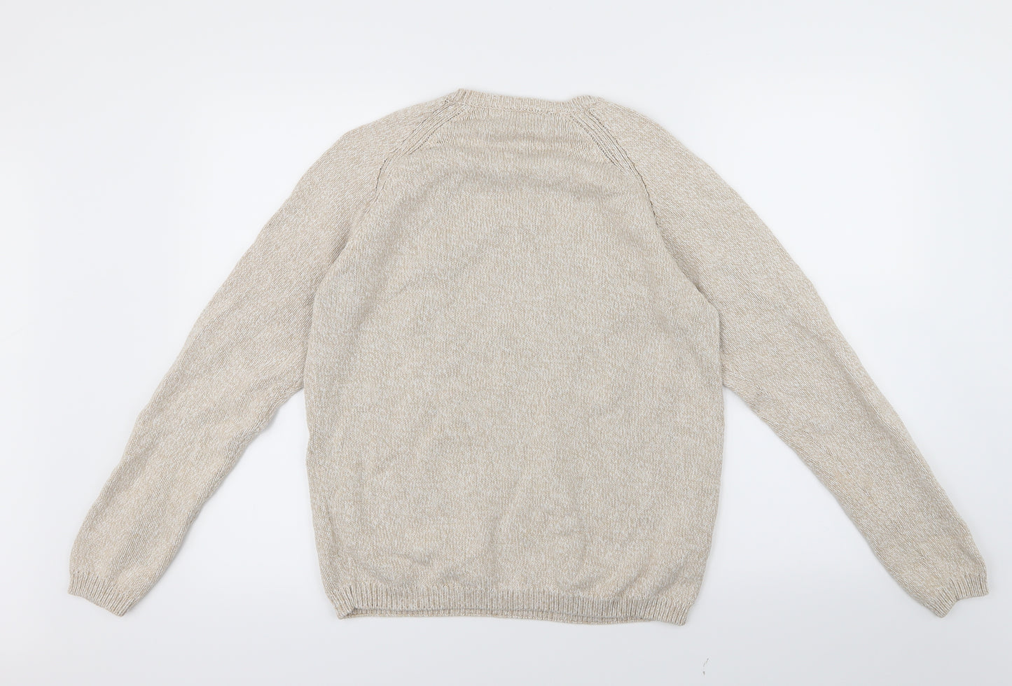 Isle Womens Beige  Knit Pullover Jumper Size 14