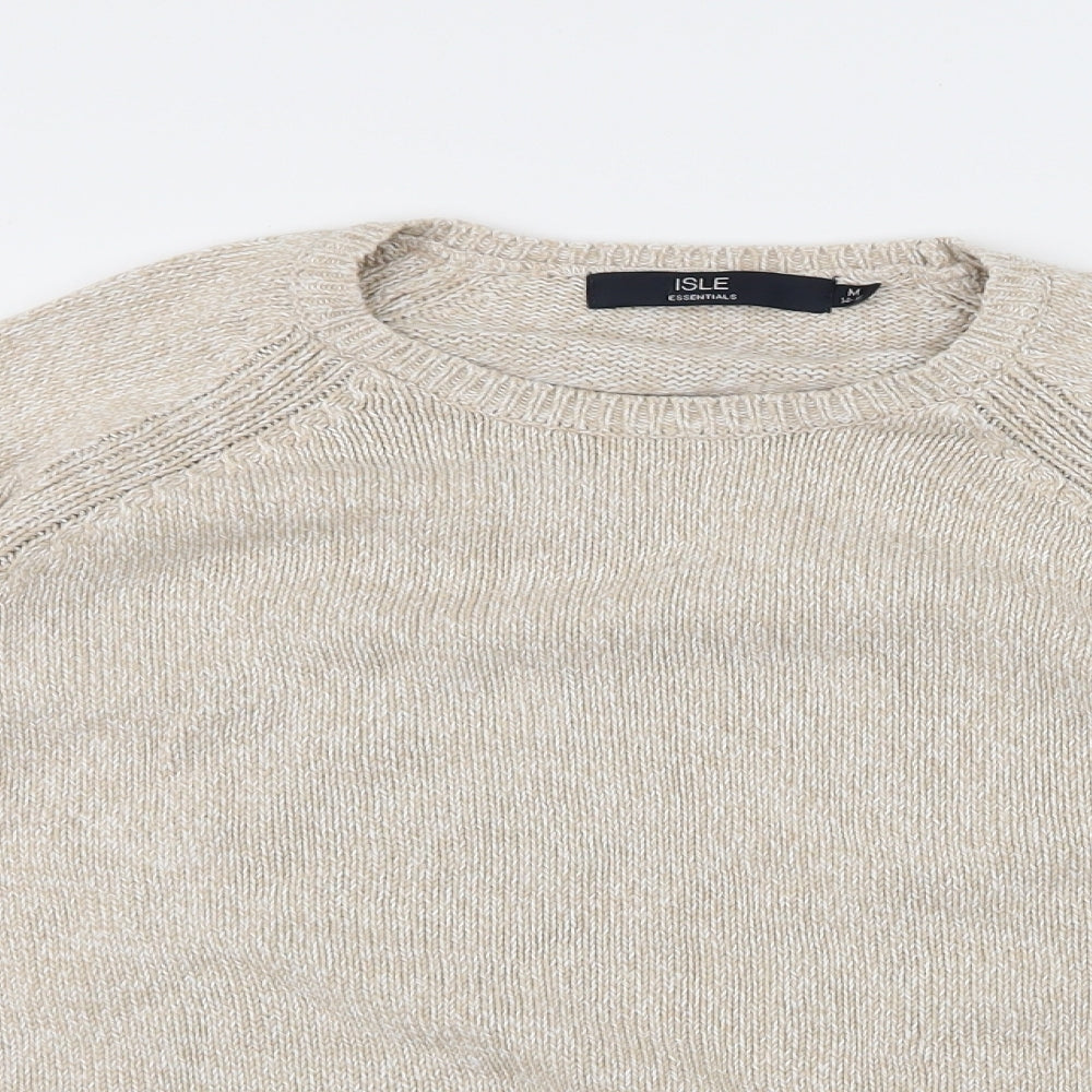 Isle Womens Beige  Knit Pullover Jumper Size 14
