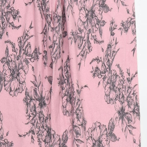 Love to Lounge Womens Pink Floral  Capri Pyjama Pants Size 10