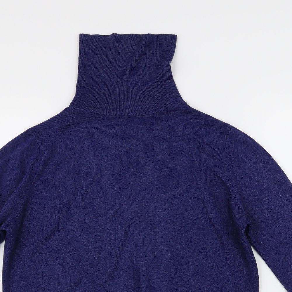 Marks and Spencer Womens Blue  Knit Basic T-Shirt Size 10