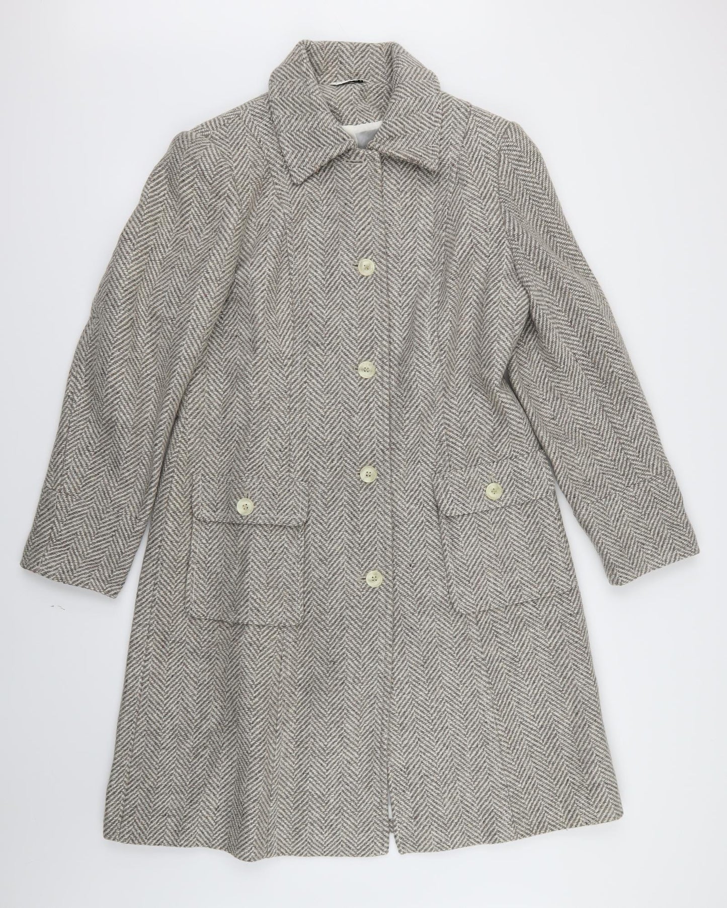 George Womens Beige   Pea Coat Coat Size 14