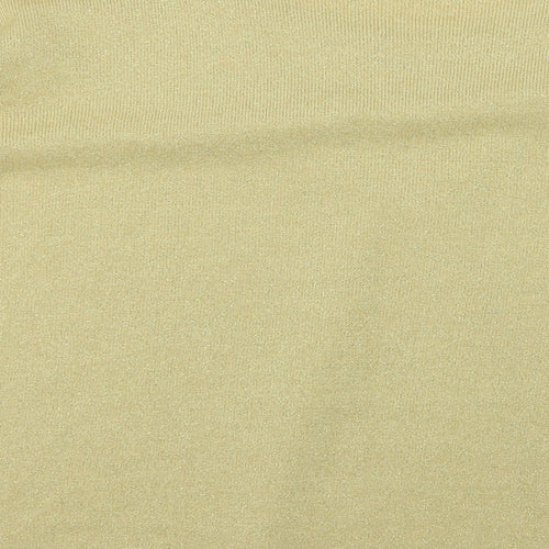 Bonmarché Womens Gold  Knit Cardigan Jumper Size XL  - Top and cardigan in one