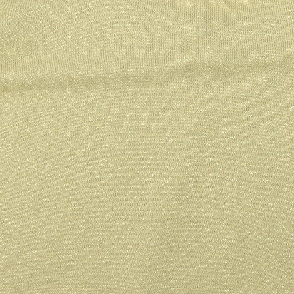 Bonmarché Womens Gold  Knit Cardigan Jumper Size XL  - Top and cardigan in one