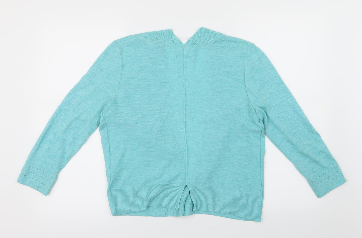 White Stuff Womens Blue  Knit Cardigan Jumper Size 10
