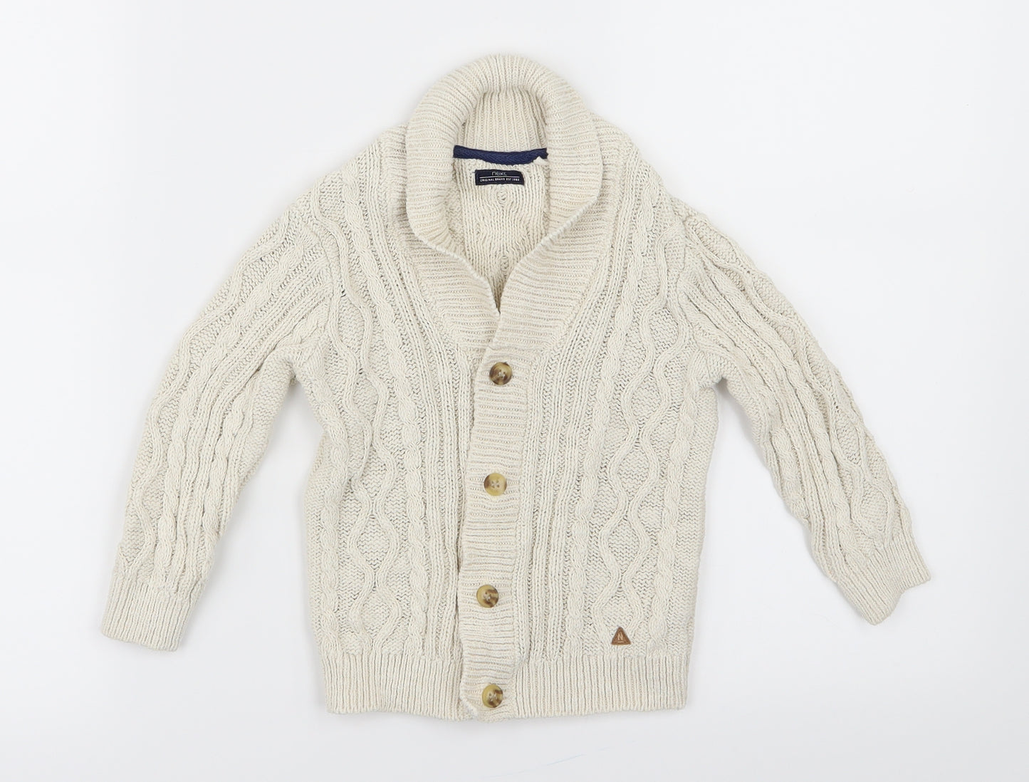 NEXT Boys Ivory  Knit Cardigan Jumper Size 18-24 Months