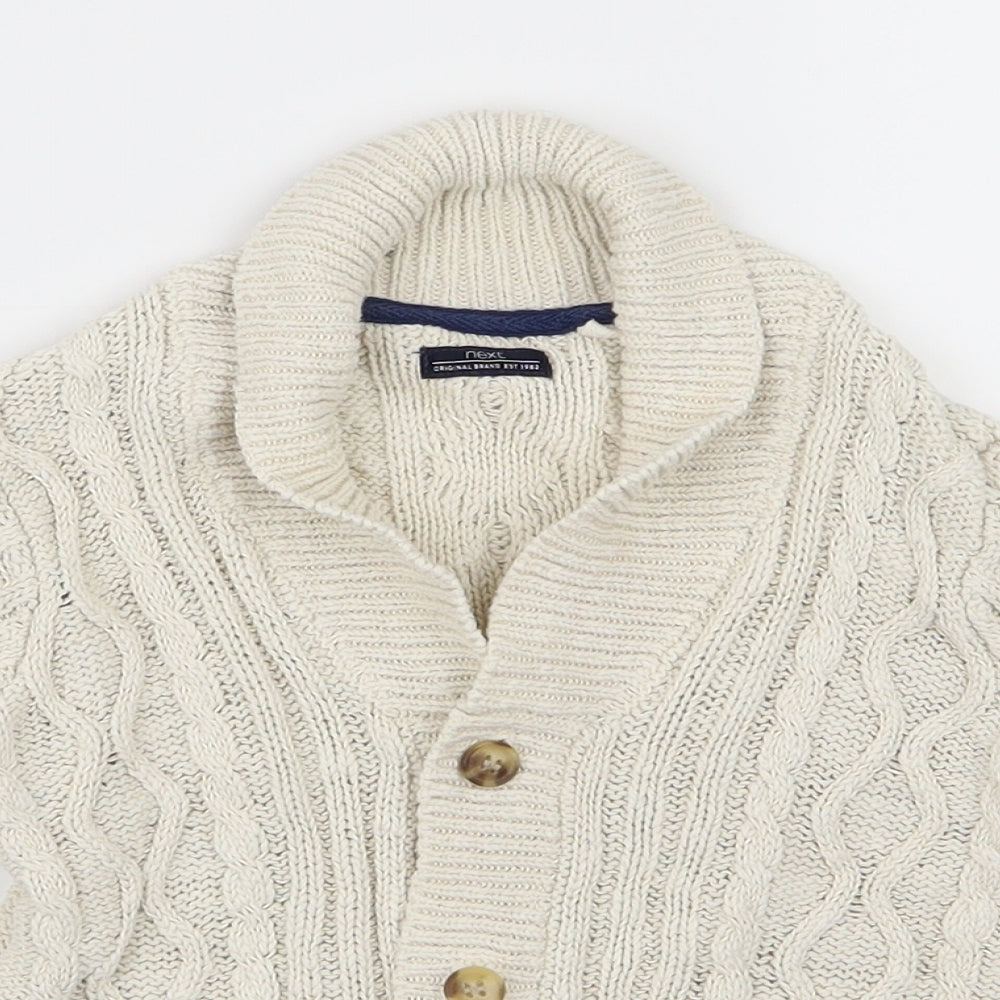 NEXT Boys Ivory  Knit Cardigan Jumper Size 18-24 Months