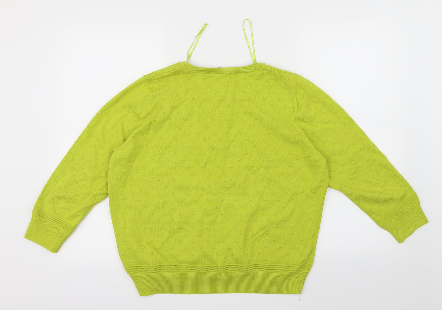 Tu  Womens Green  Knit Cardigan Jumper Size 16