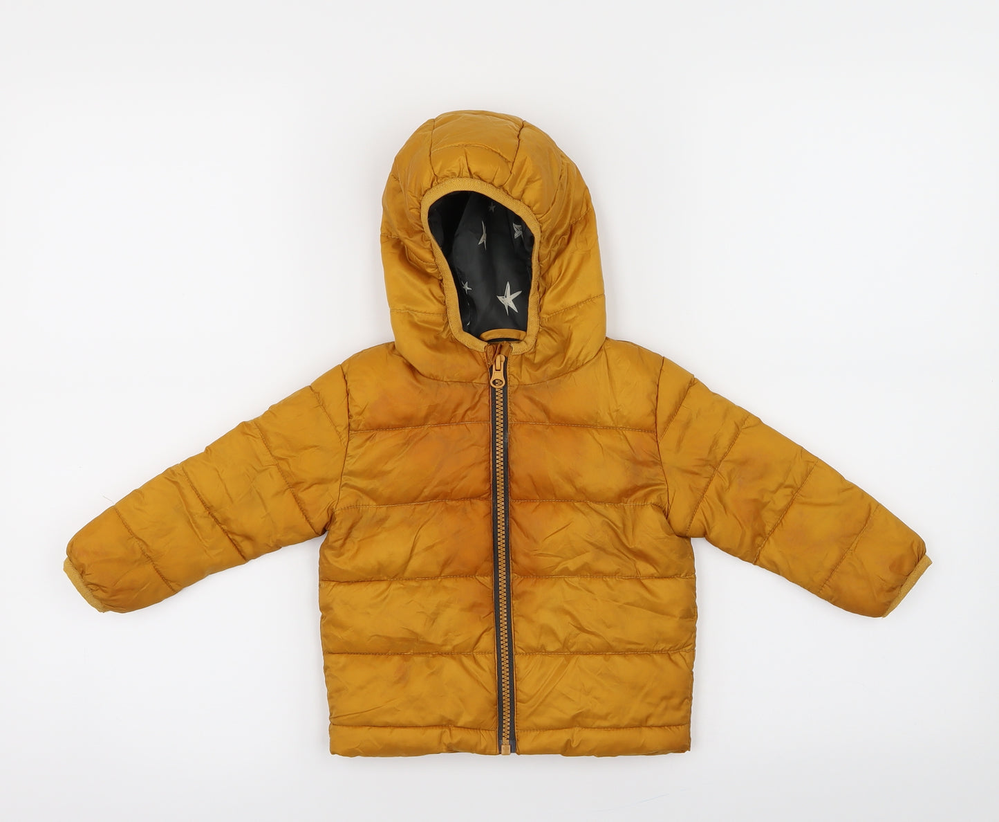 Primark Boys Yellow   Puffer Jacket Jacket Size 9-12 Months