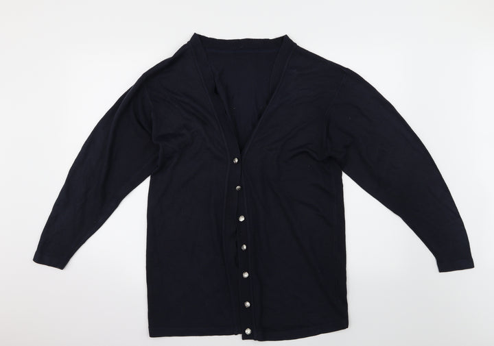 Berkertex Womens Blue  Knit Cardigan Jumper Size 14