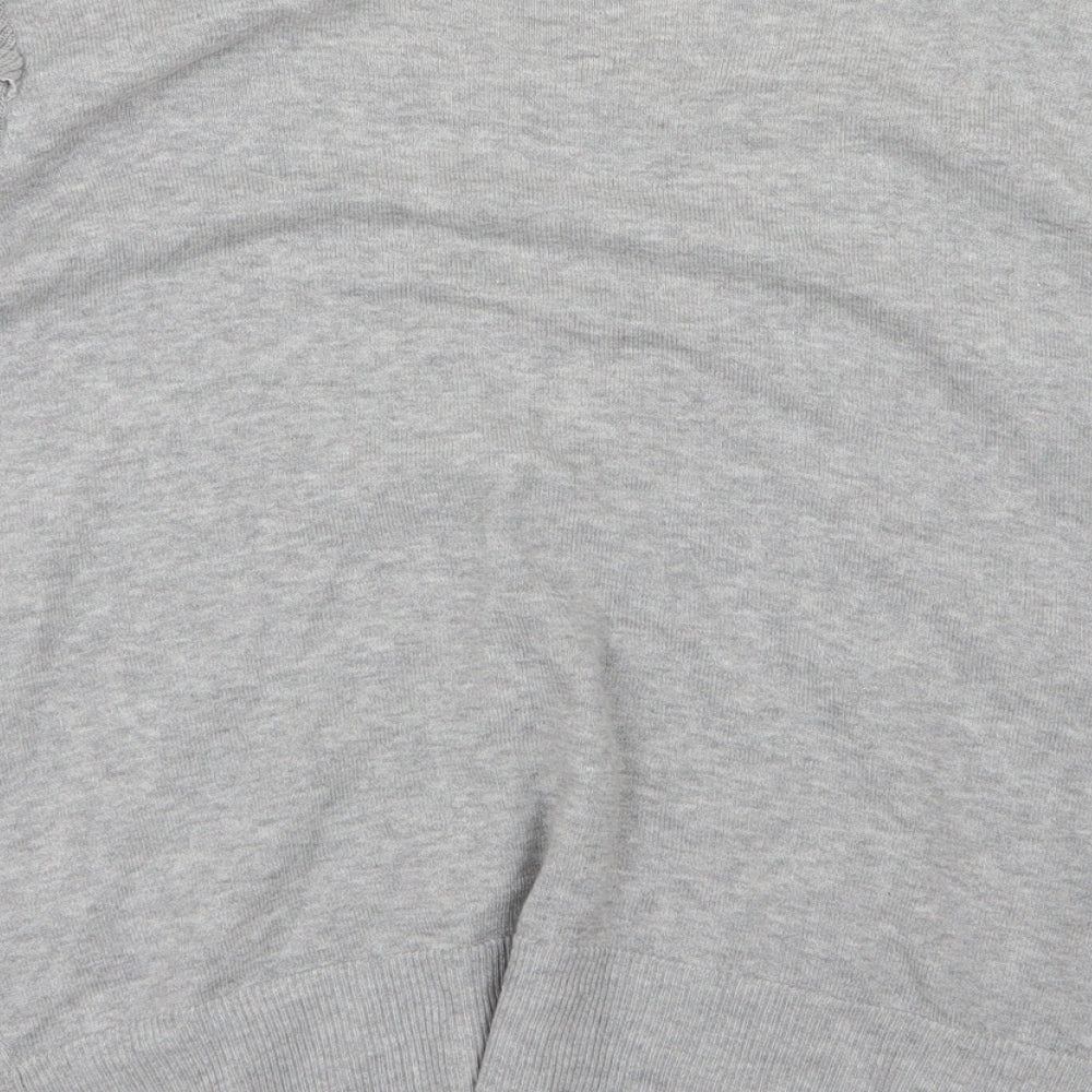 Be Beau Womens Grey  Knit Cardigan Jumper Size 18