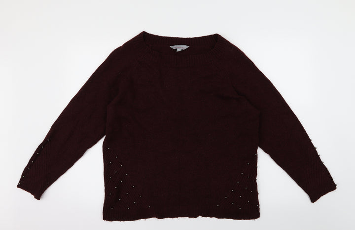 Dorothy Perkins Womens Red  Knit Pullover Jumper Size 14