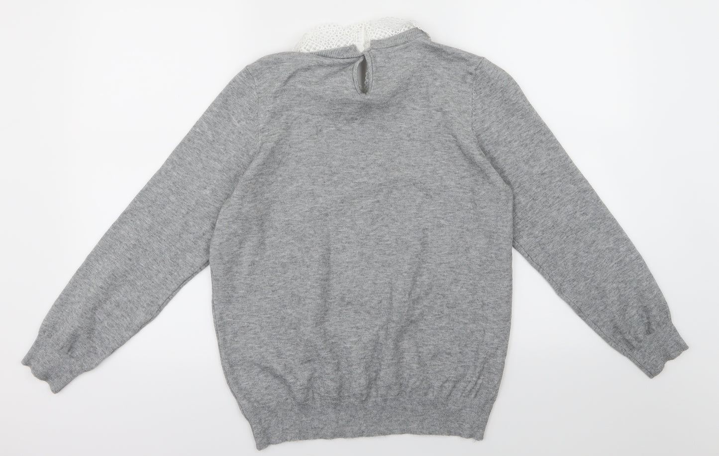 F&F Womens Grey  Knit Pullover Jumper Size 16