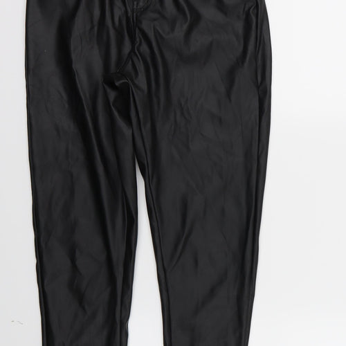 PRETTYLITTLETHING Womens Black   Trousers  Size 8 L28 in