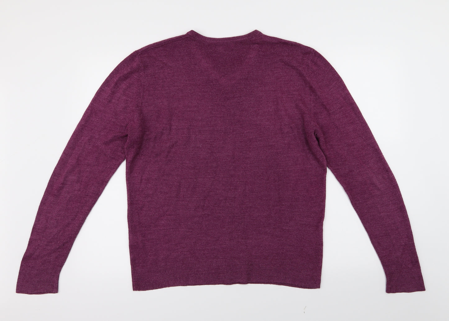 Thomas Nash Mens Purple  Knit Pullover Jumper Size S