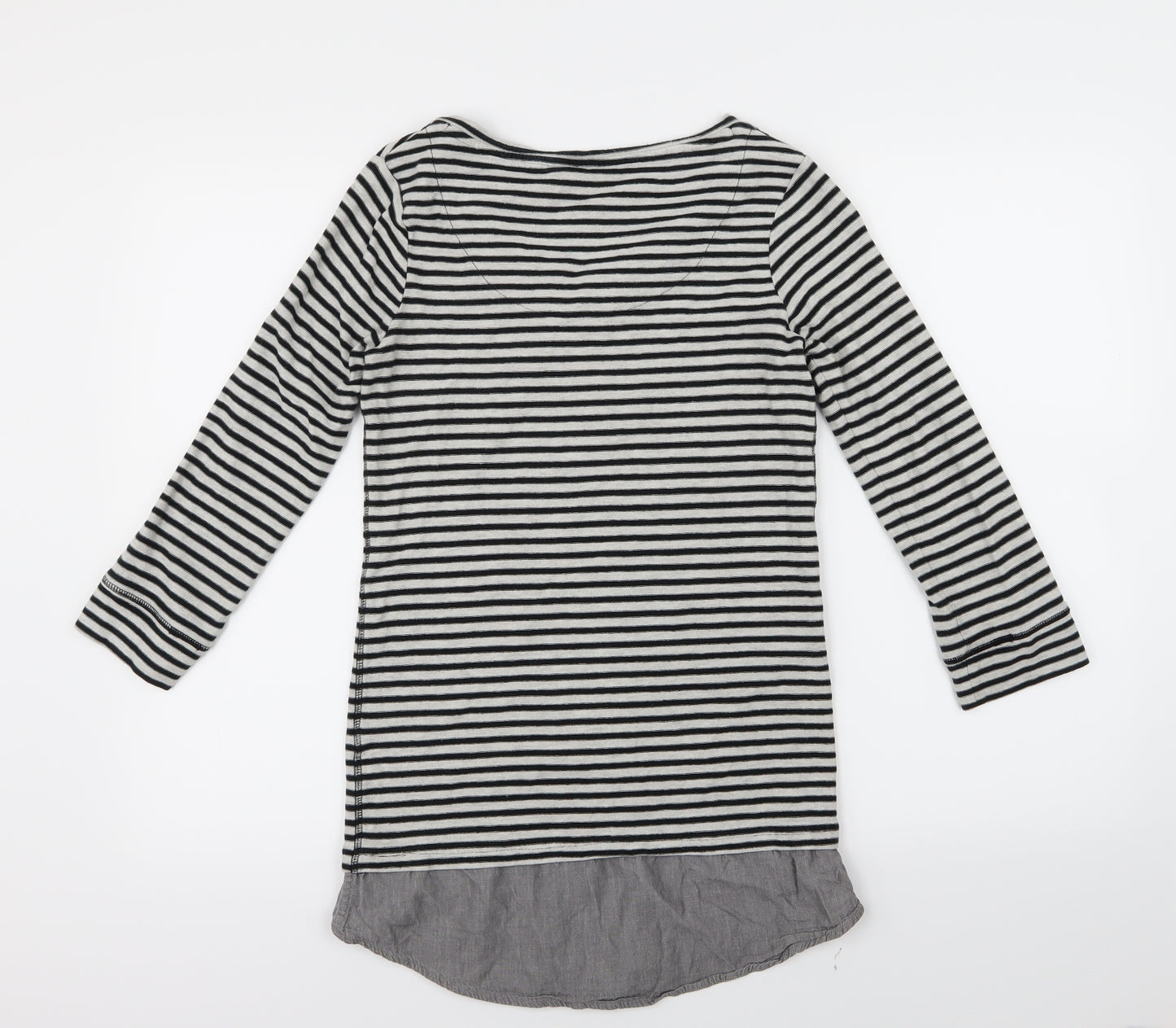 NEXT Womens Black Striped  Basic T-Shirt Size 6
