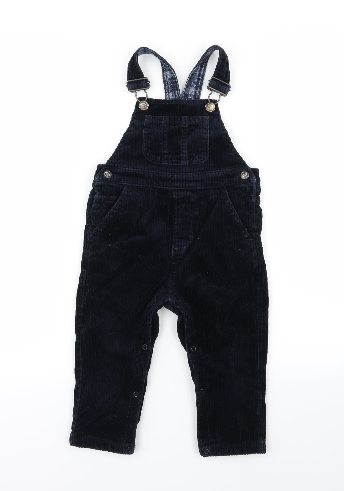 NEXT Boys Blue  Velvet Dungaree Outfit/Set Size 18-24 Months
