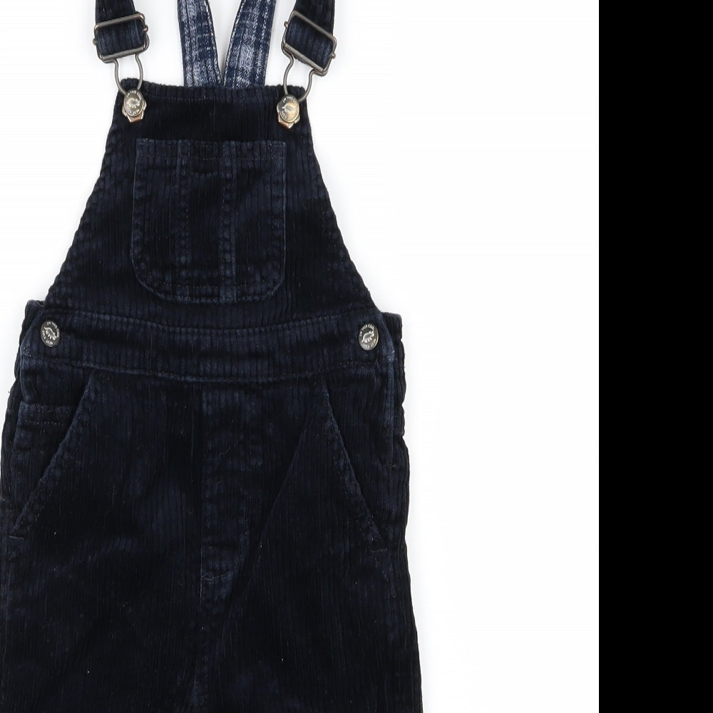 NEXT Boys Blue  Velvet Dungaree Outfit/Set Size 18-24 Months