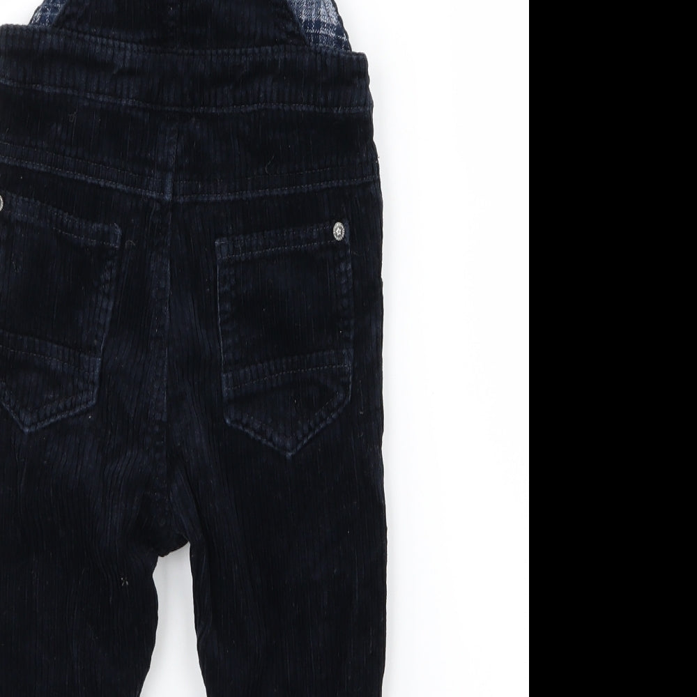 NEXT Boys Blue  Velvet Dungaree Outfit/Set Size 18-24 Months