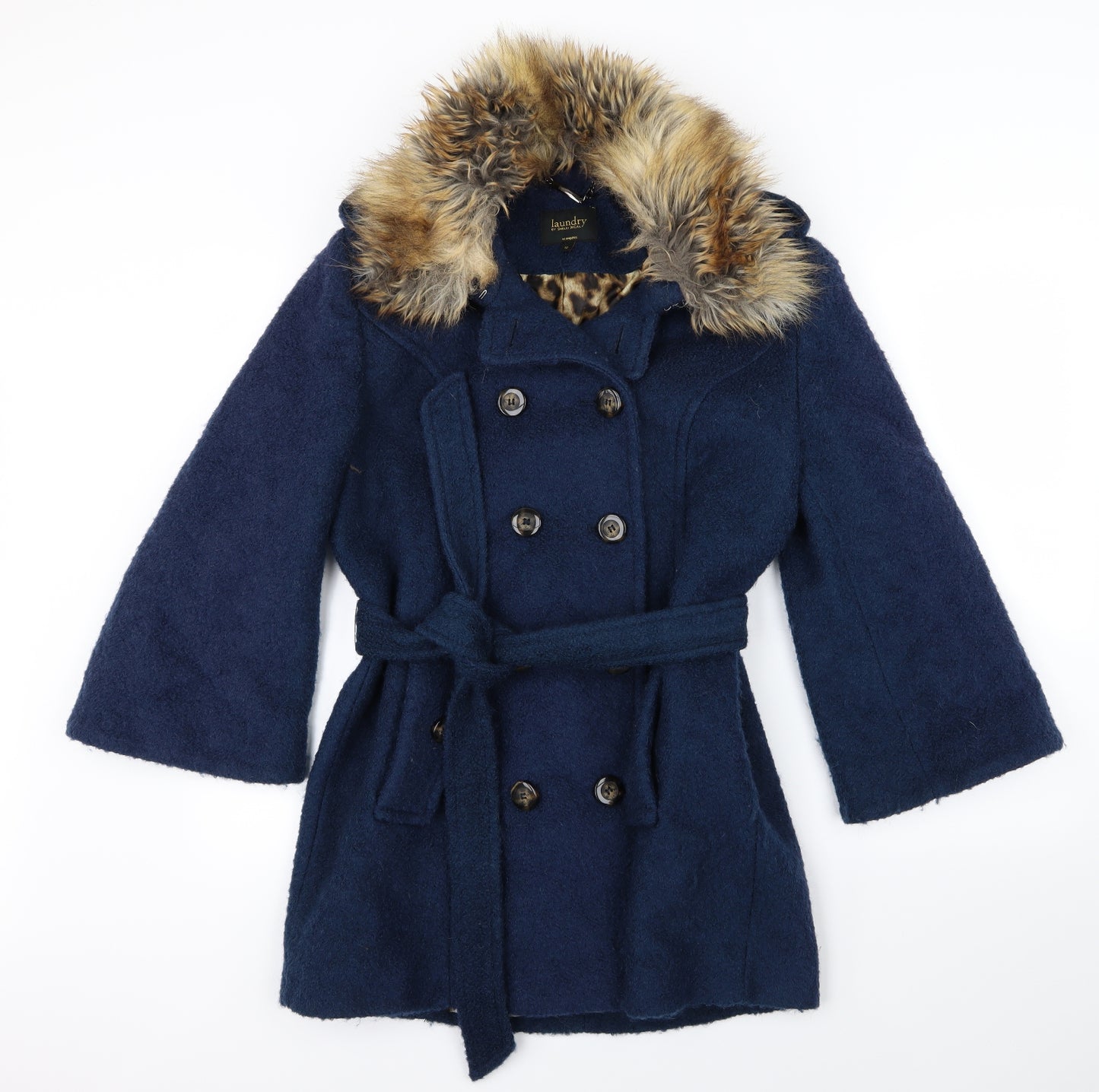 Laundry by Shelli Segal Womens Blue   Pea Coat Coat Size 12