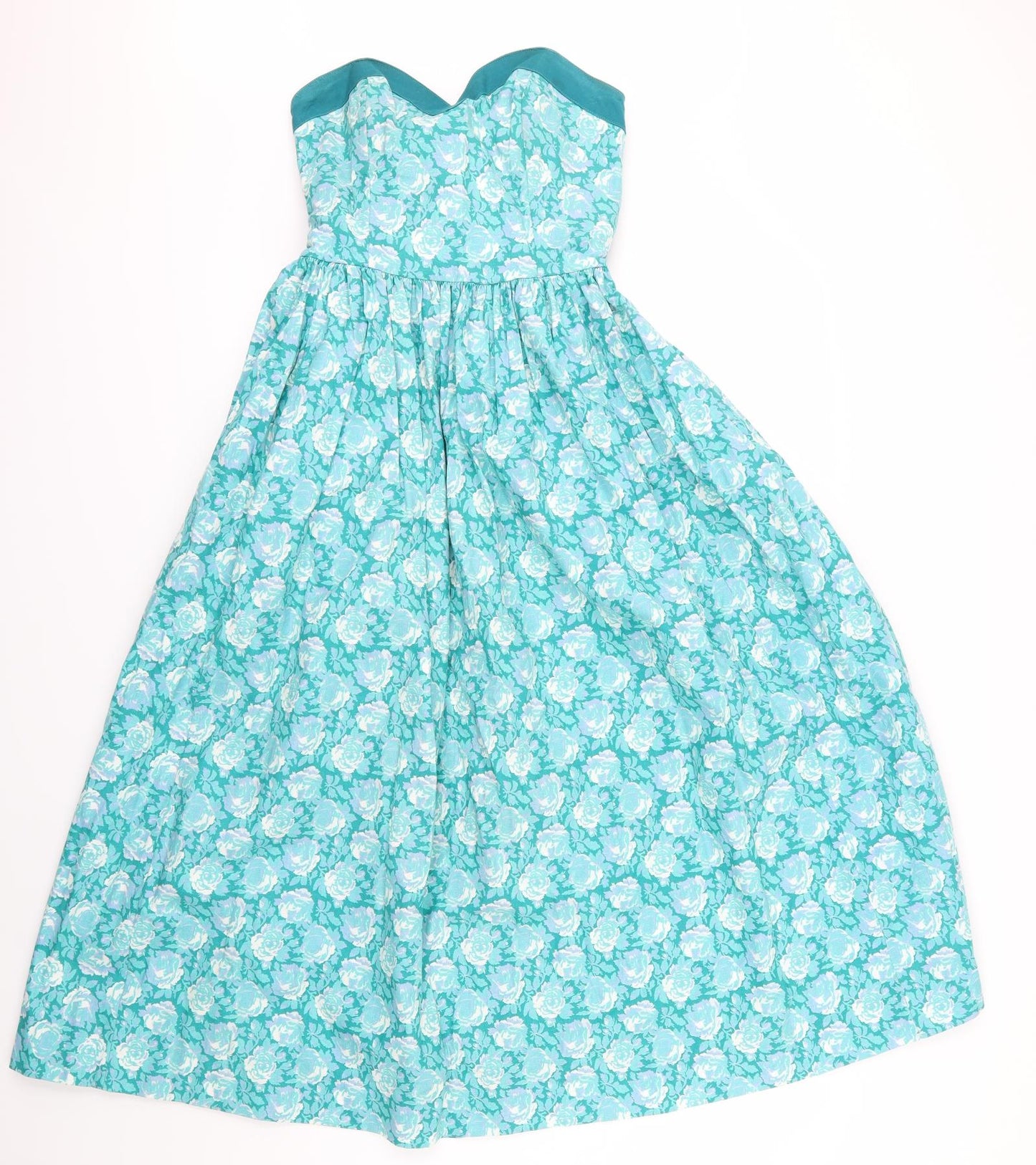 Laura Ashley Womens Green Floral  Ball Gown  Size 12