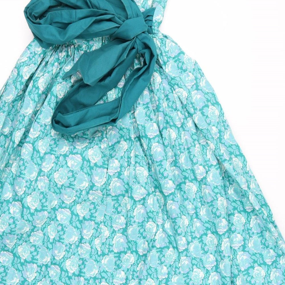 Laura Ashley Womens Green Floral  Ball Gown  Size 12