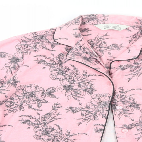 Love to Lounge Womens Pink Floral  Top Pyjama Top Size 10