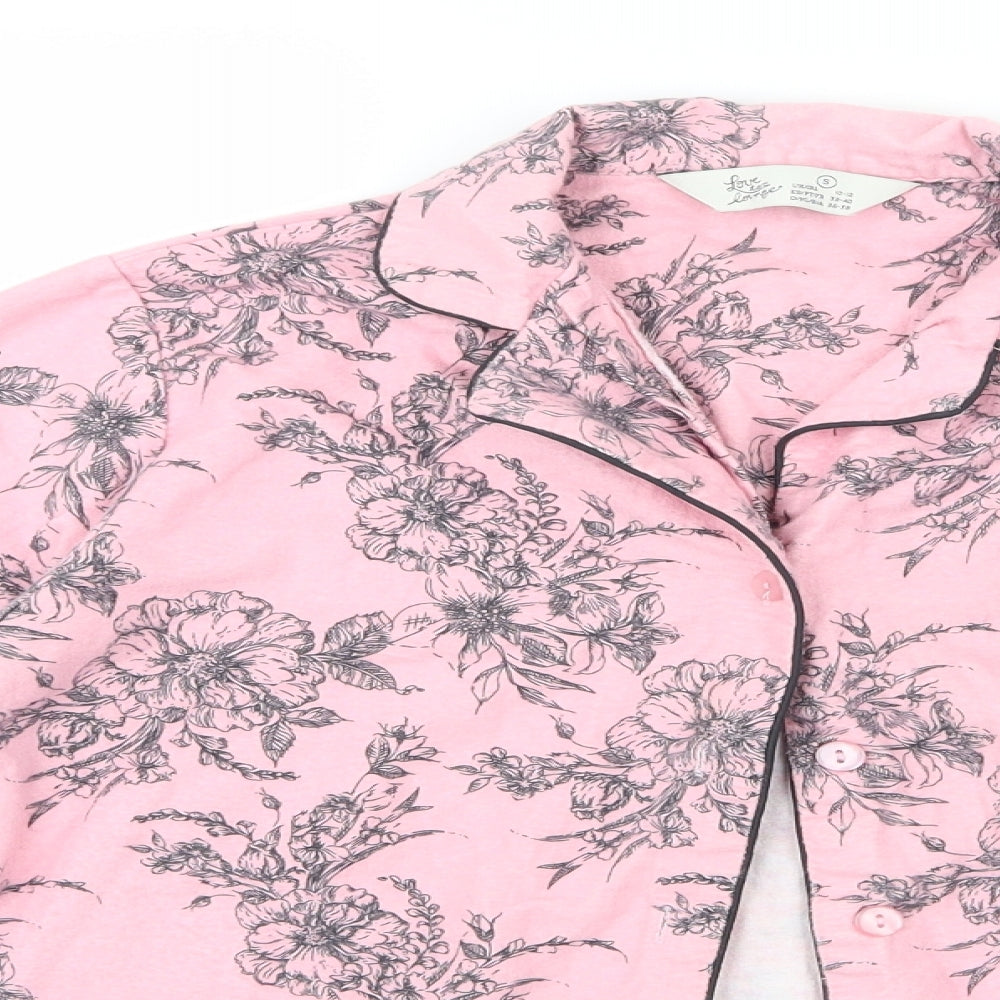 Love to Lounge Womens Pink Floral  Top Pyjama Top Size 10