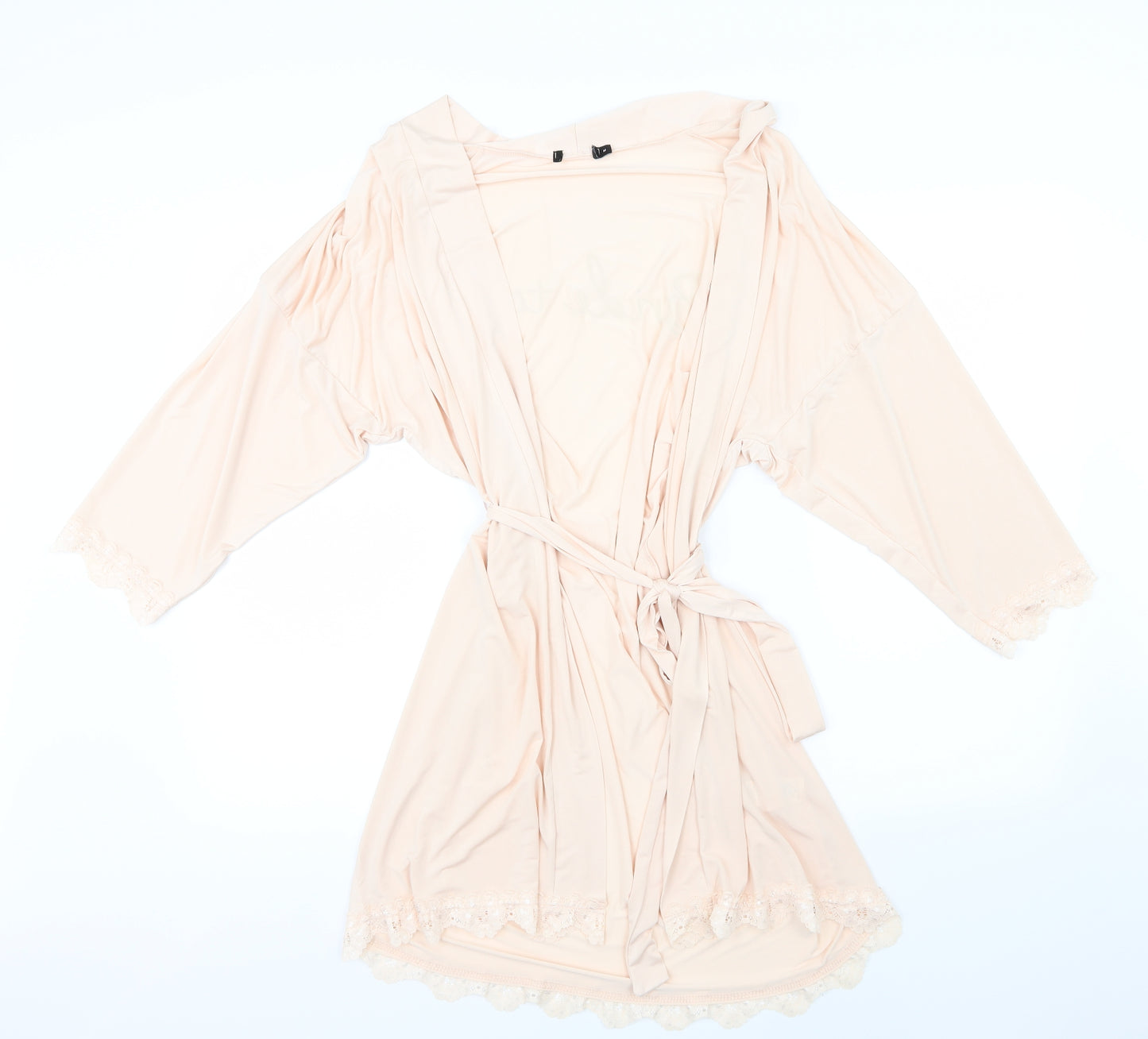 Boohoo Womens Pink Geometric Satin Top Gown Size M  - Bride to Be