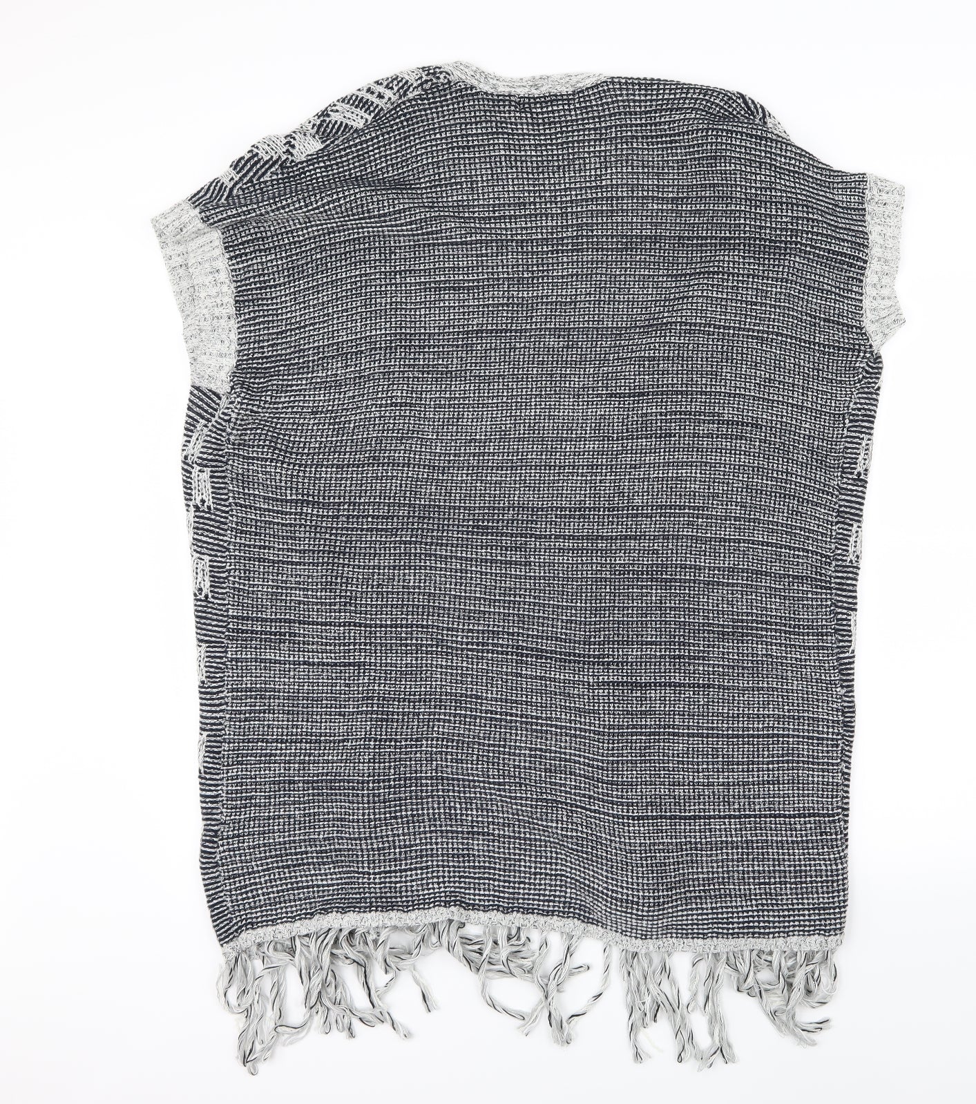 NEXT Womens Blue Geometric Knit Cardigan Jumper Size 14