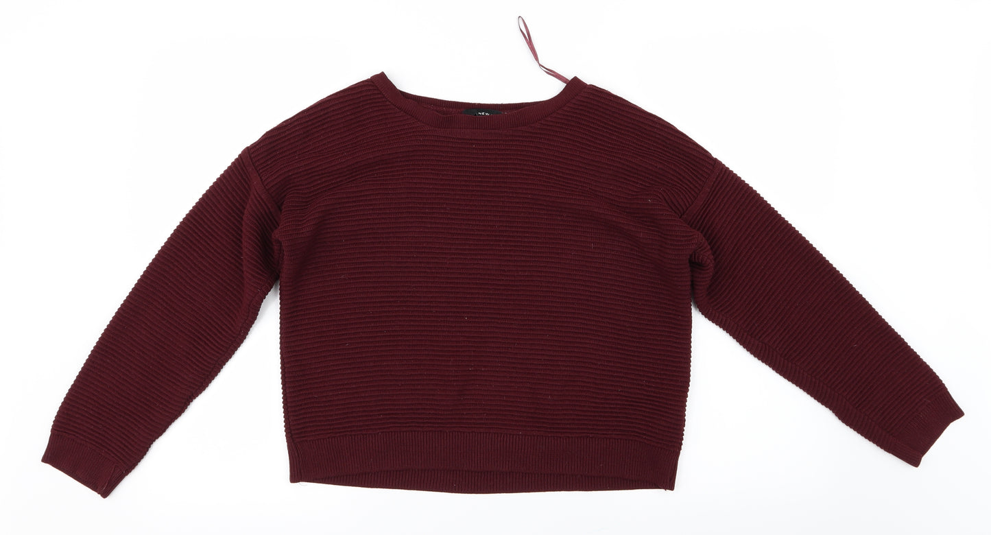 New Look Womens Purple  Knit Pullover Jumper Size 12