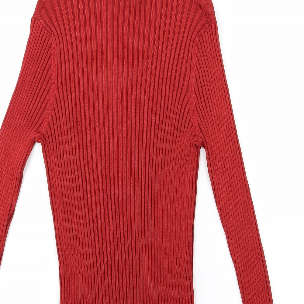 Marks and Spencer Womens Red   Cardigan Jumper Size 16