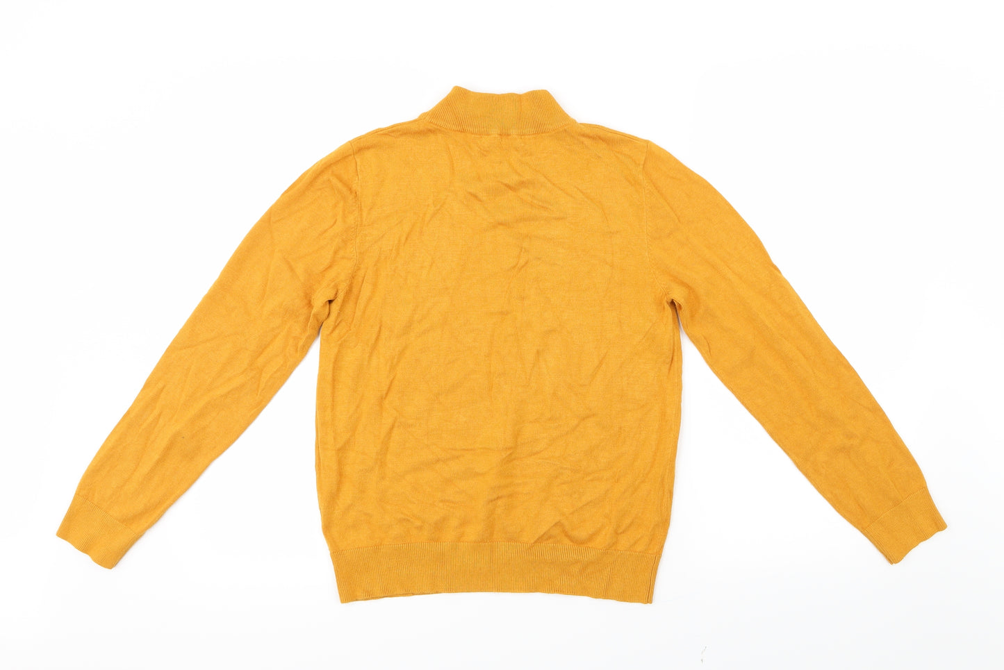 Full Circle Womens Yellow  Knit Pullover Jumper Size M