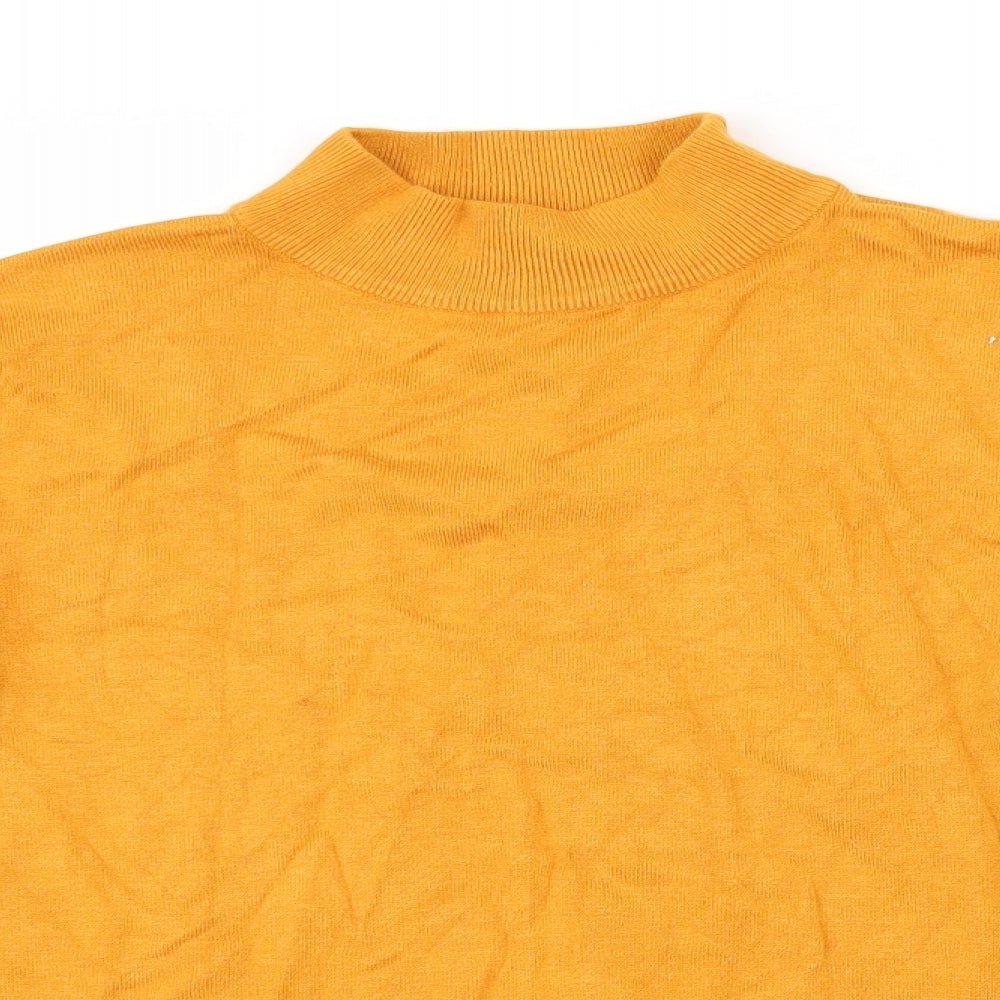 Full Circle Womens Yellow  Knit Pullover Jumper Size M