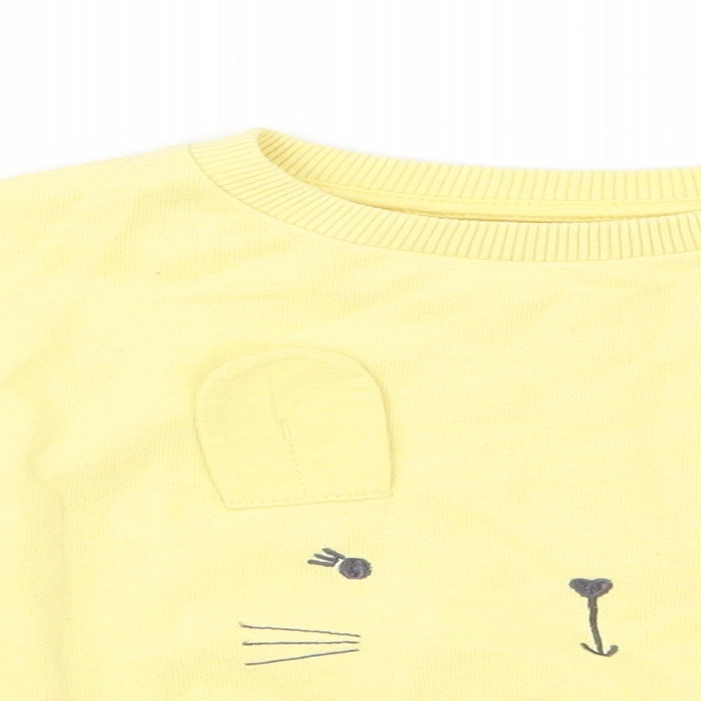 Nutmeg Girls Yellow   Pullover Jumper Size 3-4 Years  - Rabbit