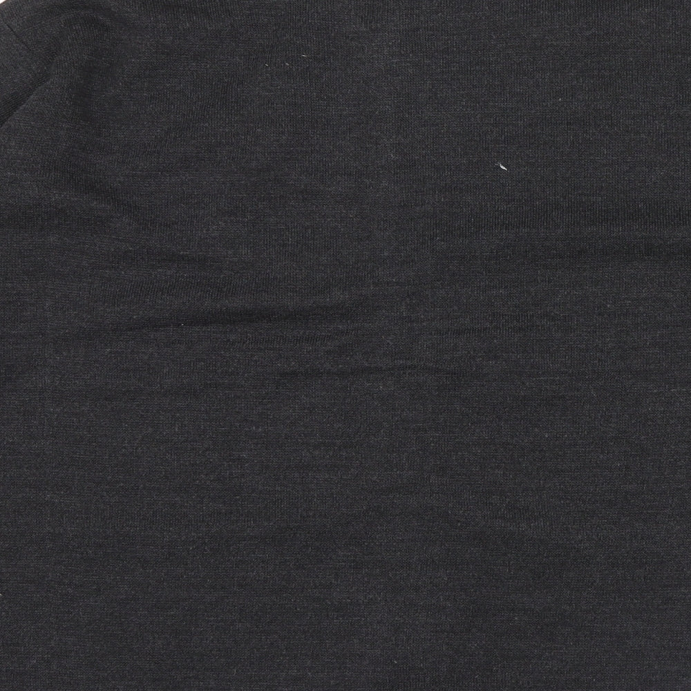 KAFTEY FASHION Womens Grey Floral  Cardigan Jumper Size L  - Embroidered flower an beading detail