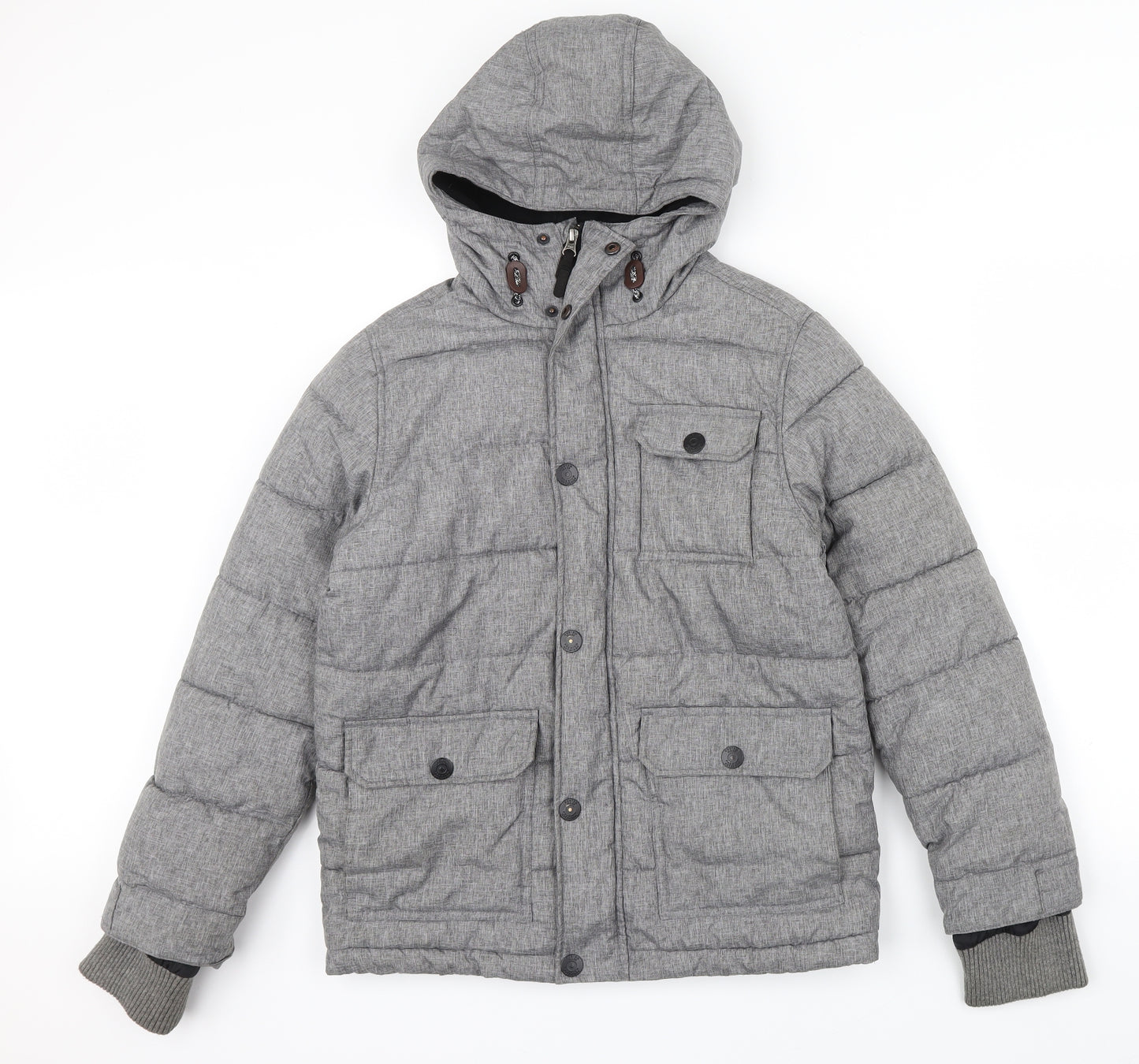 NEXT Boys Grey Colourblock  Puffer Jacket Coat Size 12 Years  - padded jacket