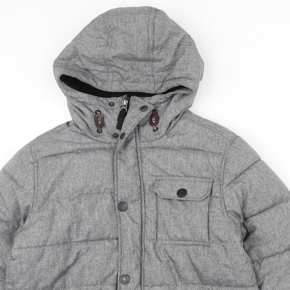NEXT Boys Grey Colourblock  Puffer Jacket Coat Size 12 Years  - padded jacket
