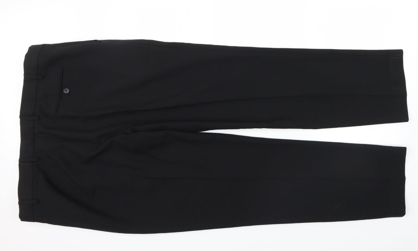 M&S Mens Black   Dress Pants Trousers Size 40 L30 in
