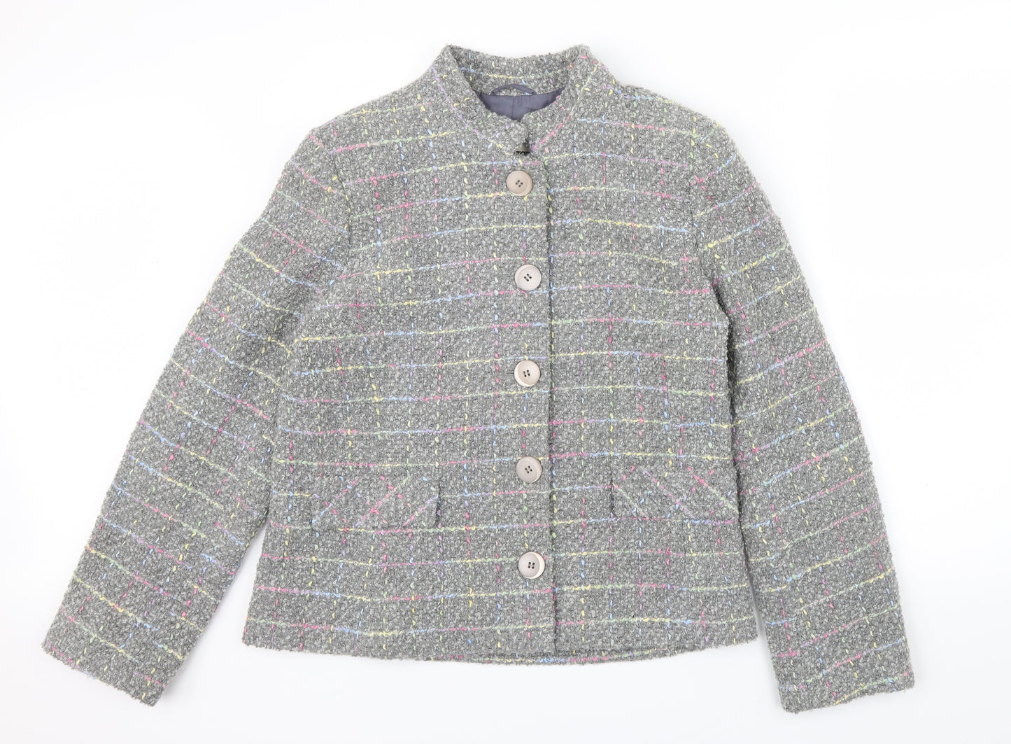 UNDER WRAPS Womens Multicoloured Geometric  Jacket  Size 16  - pocket details on front