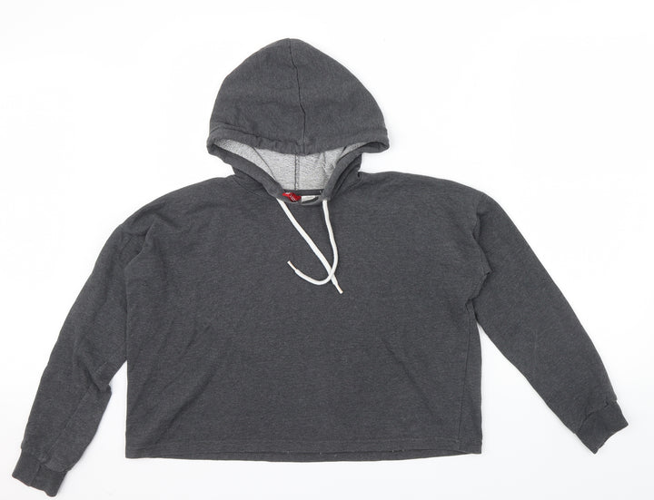 H&M Womens Grey Pullover Hoodie Size 12