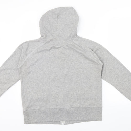 Vivid Womens Grey   Full Zip Hoodie Size 16  - front pockets