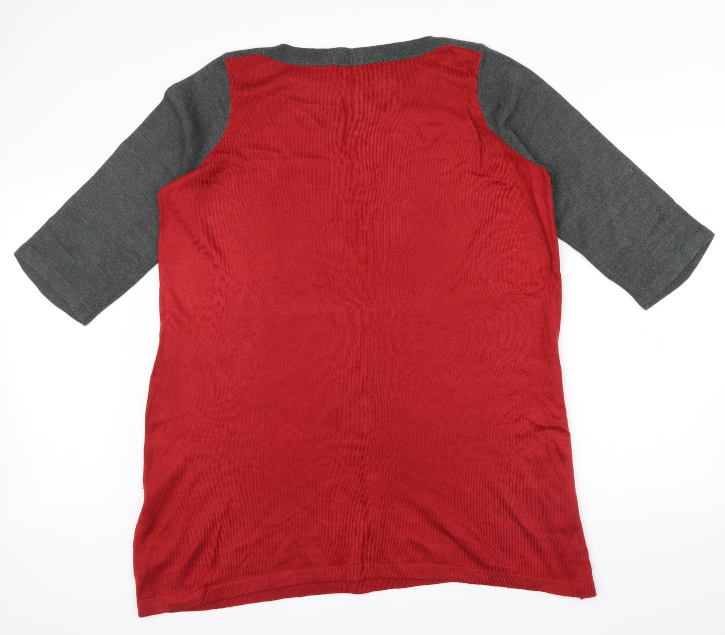 George Womens Purple   Pullover Jumper Size 20  - grey shoulders an button detail