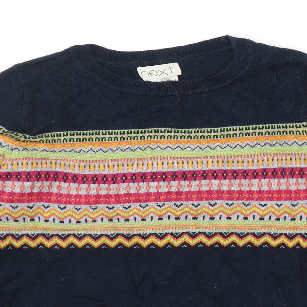 NEXT Womens Multicoloured Geometric  Pullover Jumper Size 10