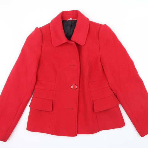 M&S Womens Purple   Jacket  Size 10  - tailored jacket one button missing