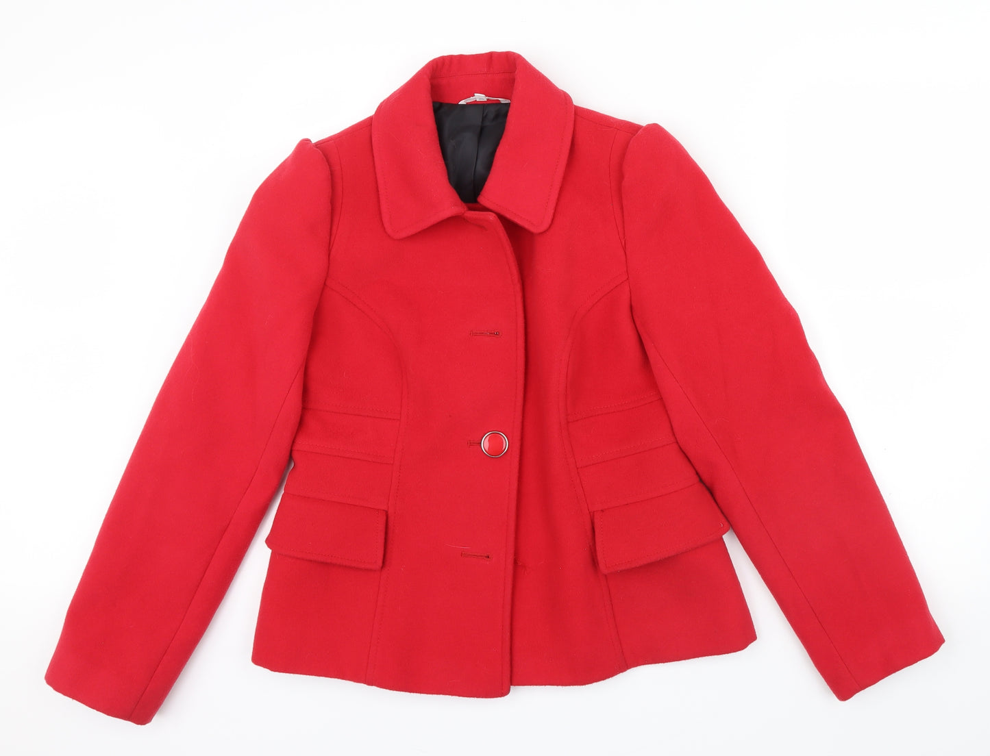 M&S Womens Purple   Jacket  Size 10  - tailored jacket one button missing