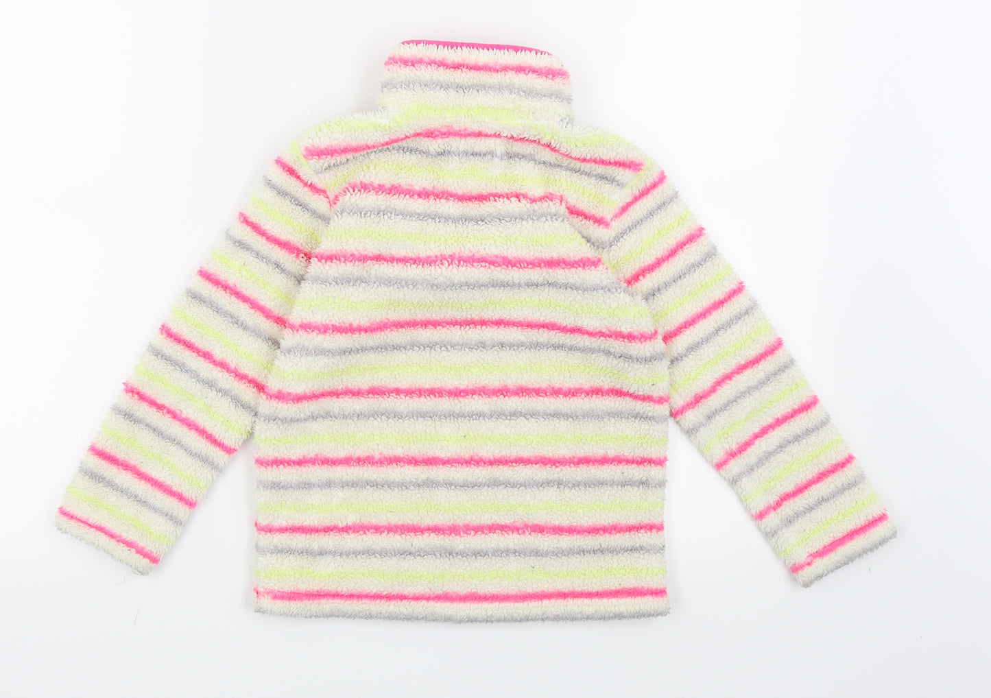 Joules Girls Multicoloured Striped  Pullover Jumper Size 5-6 Years  - Fleece