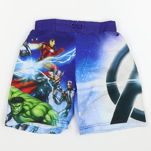 Avengers Boys Blue   Cargo Shorts Size 2-3 Years - swim shorts