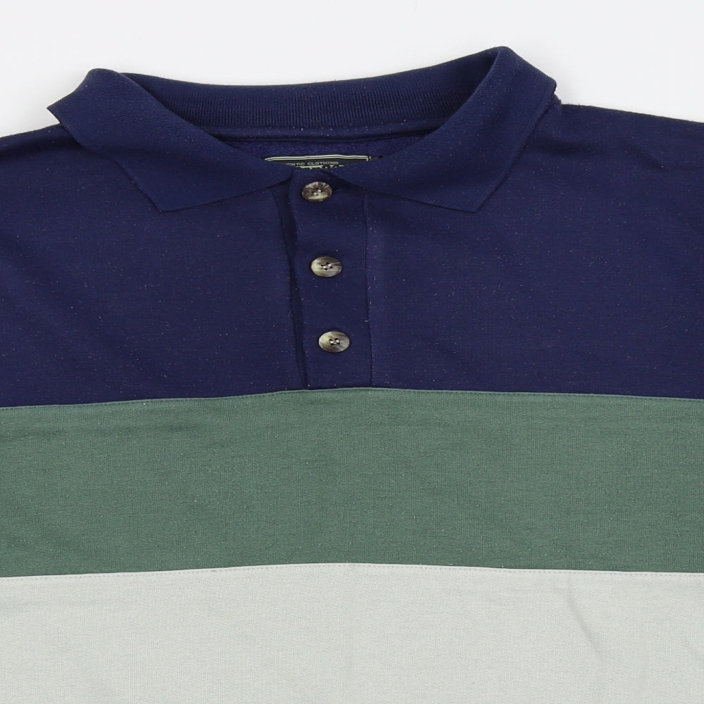 Hunter Scott Mens Multicoloured Striped   Polo Size XL